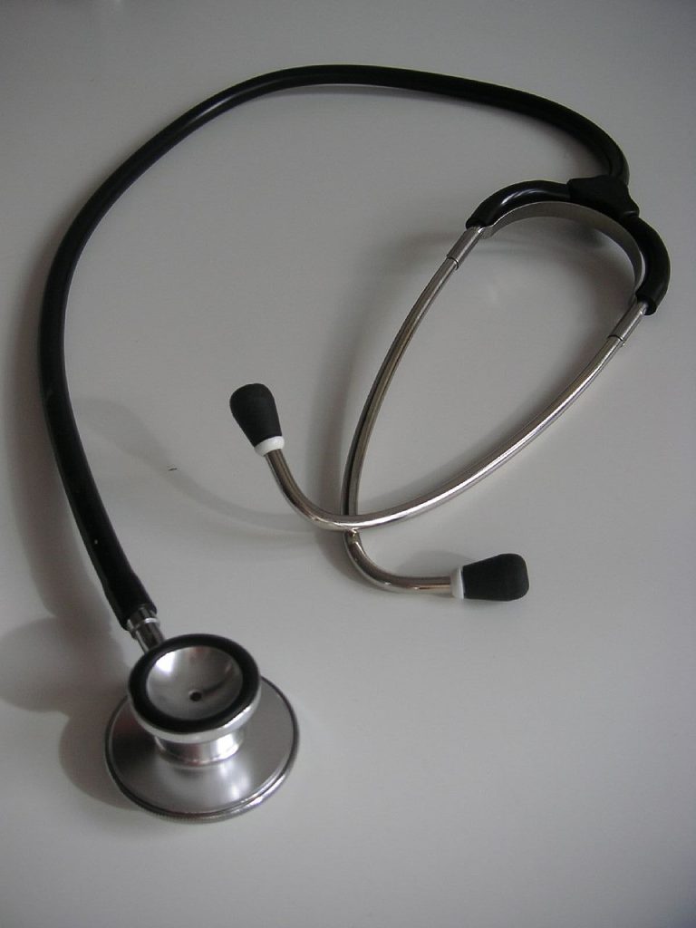 "Stethoscope_1" by ernstl us licensed under CC BY-SA 2.0 a stethoscope