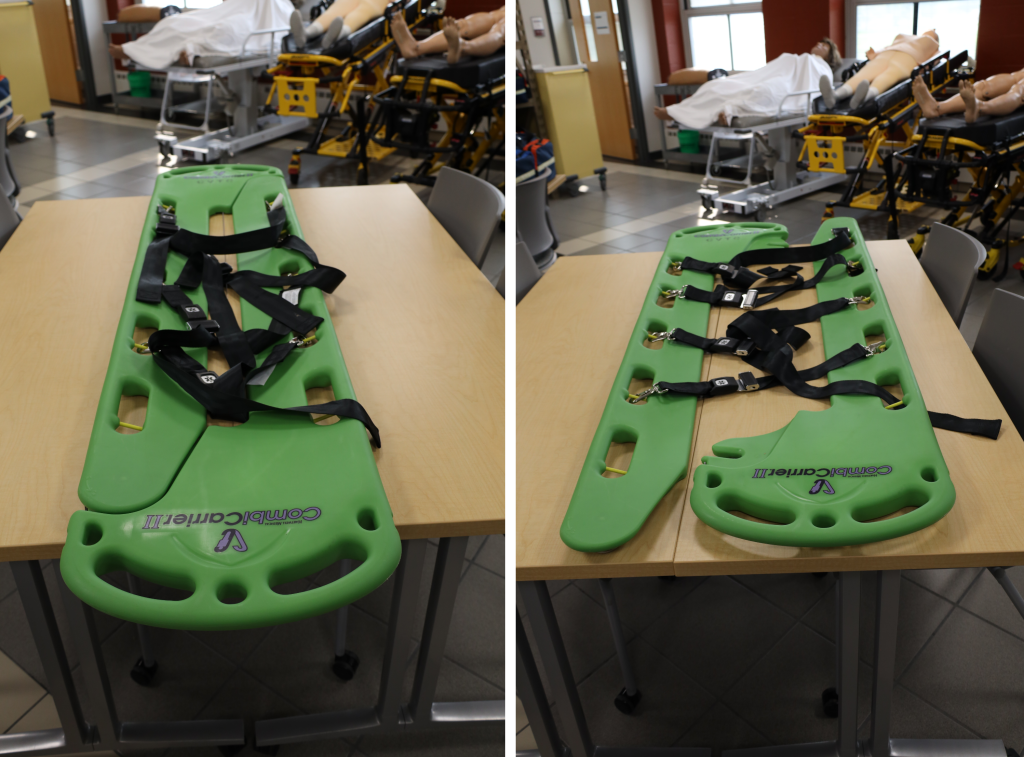 Scooped stretch both assembled and pulled apart