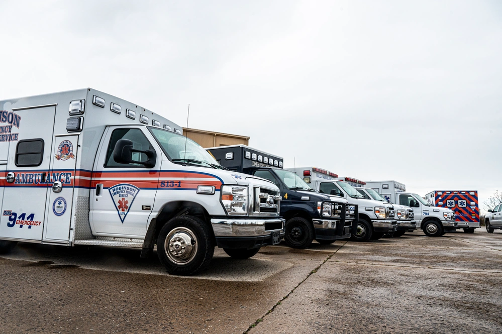 "Pegasus Stride showcases Pittsburgh FCC and 911th AW’s Disaster Response interoperability" by SSgt James Fritz is in the Public Domain. The appearance of U.S. Department of Defense (DoD) visual information does not imply or constitute DoD endorsement. Several emergency vehicles parked next to each other