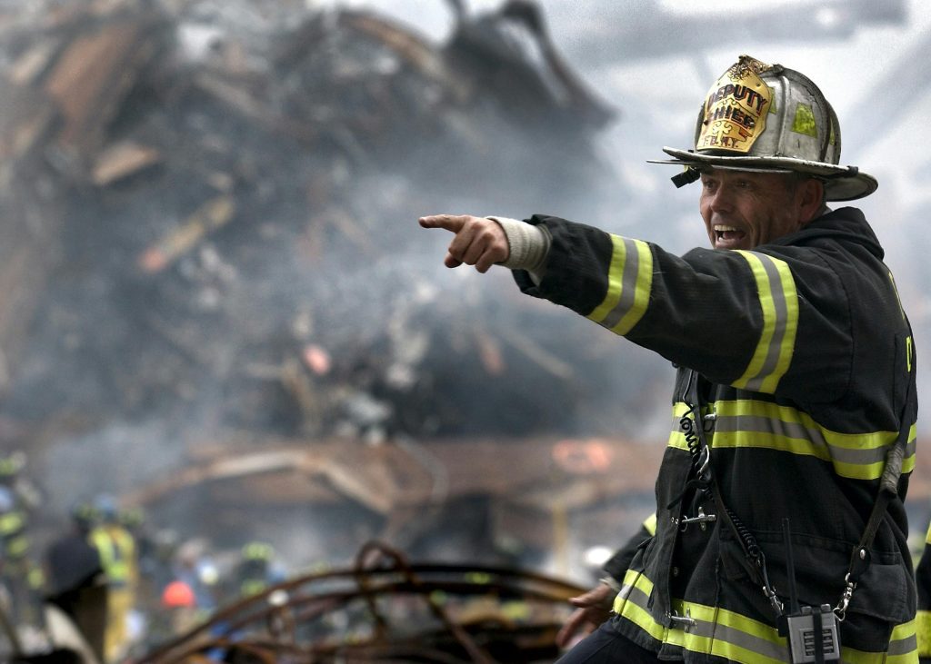 "pexels-pixabay-70573" by Pixabay, via Pexels.com is licensed under CC0 A firefighter is pointing and shouting